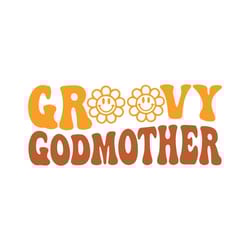 groovy godmother svg 70s retro godmother, boho pregnancy reveal, themed birthday party (svg, png, eps, dxf)