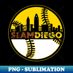 baseball city sunset sublimation png - slam diego edition