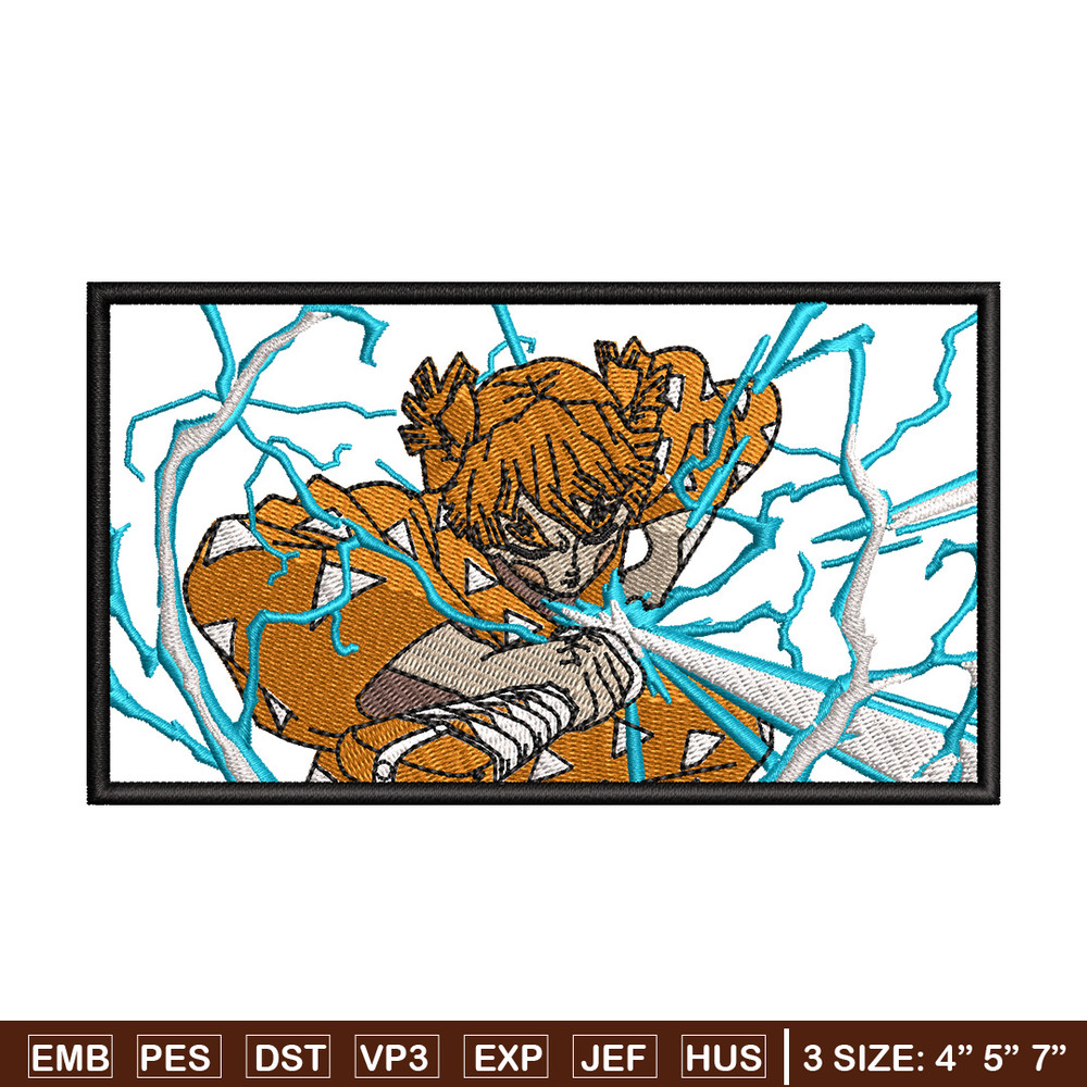 Zenitsu girl embroidery design, Zenitsu embroidery, Anime design, Embroidery shirt, Embroidery file, Digital download.jpg