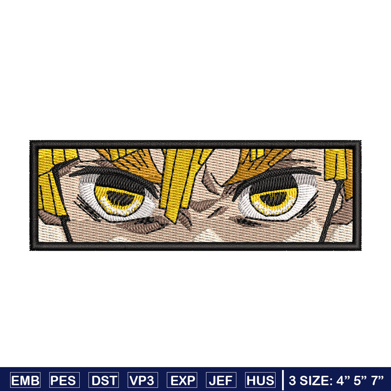 Zenitsu eyes embroidery design, Zenitsu embroidery, Anime design, Embroidery shirt, Embroidery file, Digital download.jpg