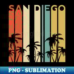 san diego retro surf png - la jolla beach - instant digital download