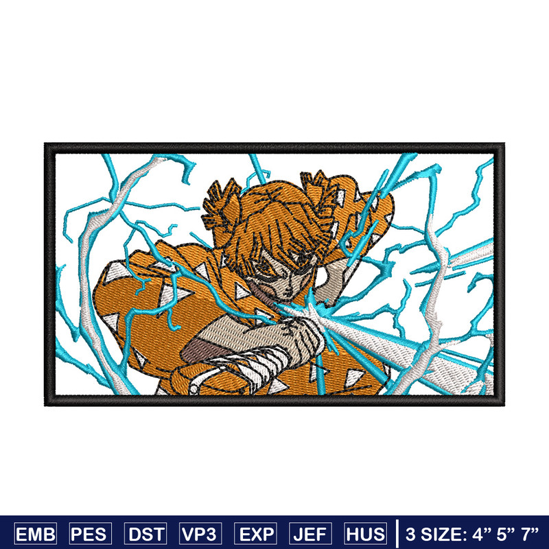 Zenitsu girl embroidery design, Zenitsu embroidery, Anime design, Embroidery shirt, Embroidery file, Digital download.jpg