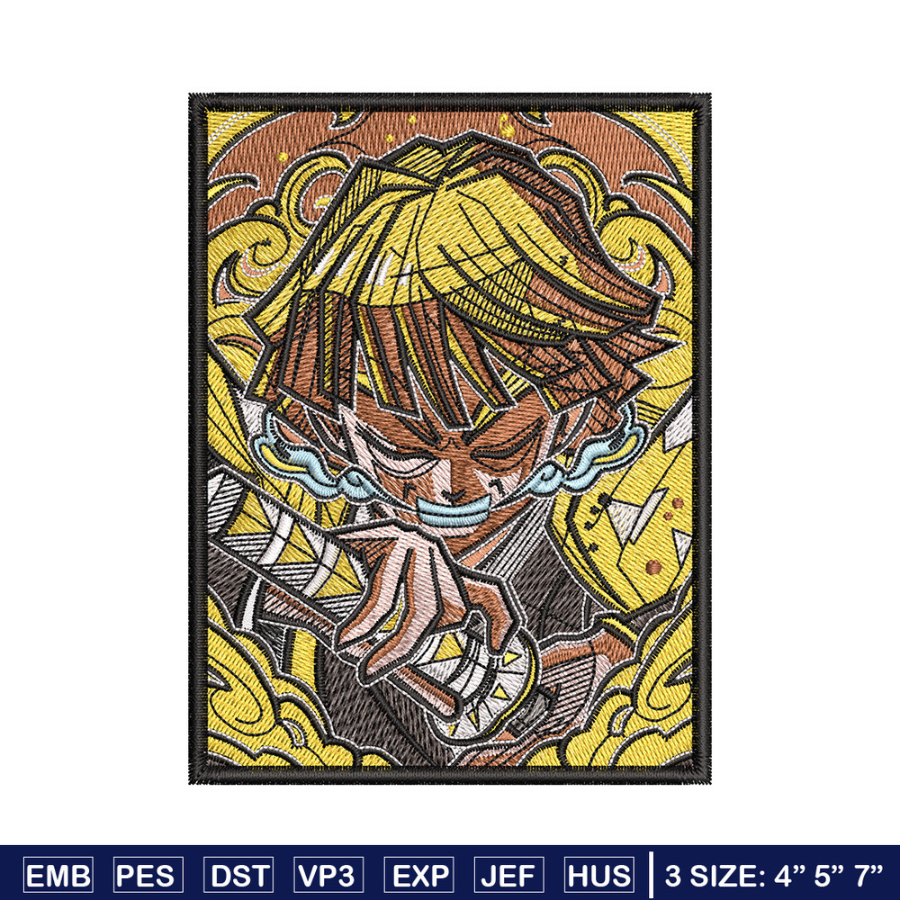 Zenitsu poster embroidery design, Zenitsu embroidery, Anime design, Embroidery shirt, Embroidery file, Digital download.jpg