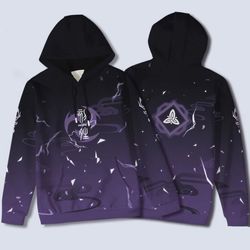 keqing genshin impact all over print 3d hoodie zip hoodie, keqing genshin impact hoodie 3d zip hoodie fleece hoodie