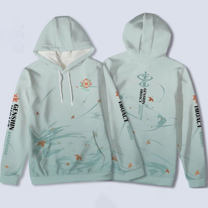 Kazuha Genshin Impact All Over Print 3D Hoodie Zip Hoodie, Kazuha Genshin Impact Hoodie 3D Zip Hoodie Fleece Hoodie