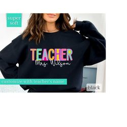 custom teach sweatshirt, personalization gifts, teacher gifts, custom gift, teacher gift, teacher sweatshirt, personaliz
