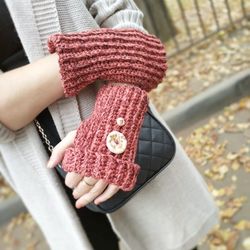 textured gloves, fingerless mittens, crochet accessory, great gift for mum or yourself, finger less gloves