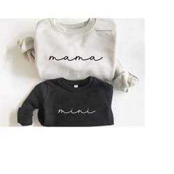 mommy and me outfits, matching mama mini sweatshirts, mama sweatshirt, mother daughter shirts, best gifts for moms, mom