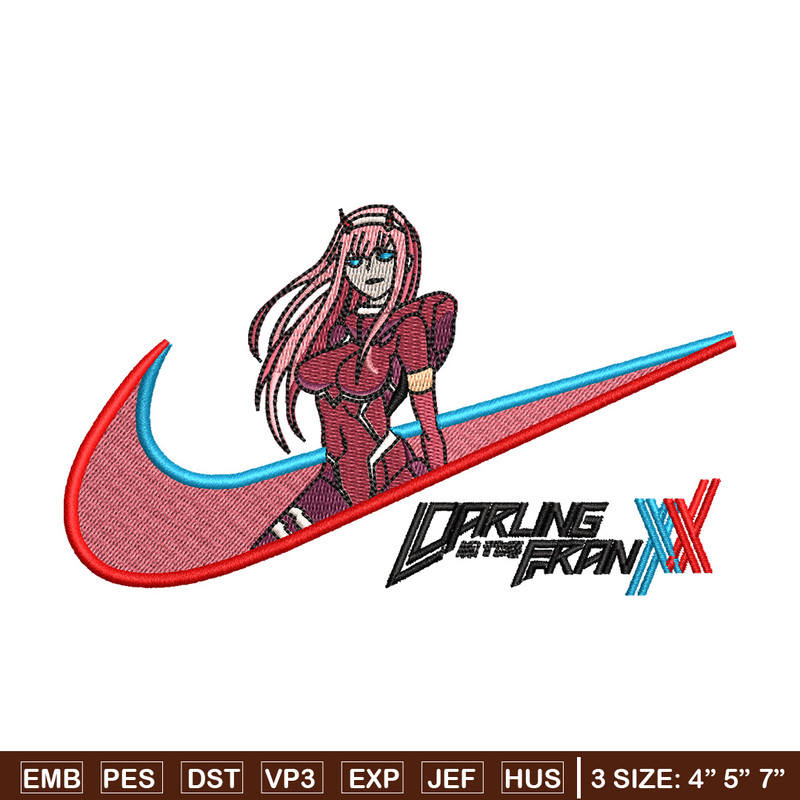 Zero two x nike embroidery design, Zero two embroidery, Nike design, Embroidery shirt, Embroidery file, Digital download.jpg