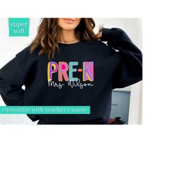 preschool team shirt, personalized preschool teacher shirt, preschool sweatshirts, back to school shirts, pre-k shirt te