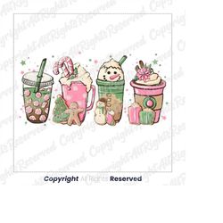 winter christmas gnomes coffee cups png sublimation design, christmas png, drink and coffee cups png,coffee christmas  p