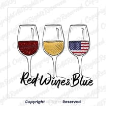 red white and blue wine png, happy 4th of july drink png, american flag wine glasses, patriotic drinking party, independ