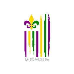 mardi gras flag svg, fleur de lis, mardi gras parade svg, nola flag svg