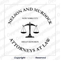 nelson and murdock law offices daredevil tv series inspired digital. digital files cut files cameo cricut. svg | eps | d