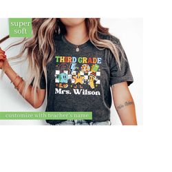 custom third grade crew t-shirt, third grade teacher shirt, 3rd grade teacher tshirt, third grade shirts, 3rd grade tee,