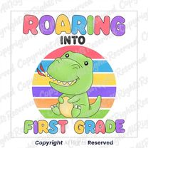 roaring kindergarten, dinosaur t-rex png, dino riding pencil grade png , back to school png , grade pre k kindergarten