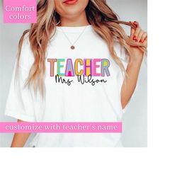 personalized teacher name shirt, teacher shirt, custom name teacher shirt, back to school, custom teacher shirt, teacher
