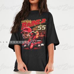 carlos sainz shirt driver racing championship formula racing tshirt spanish vintage design graphic tee 90s sweatshirt ho