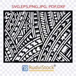 Tattoo svg. Polynesian tribal template for decorating cakes. Template for cutting.