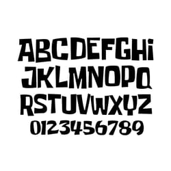 spongebob font svg