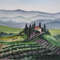 field - Hills - Toscana, Italy, nature watercolor green painting - landscape - 1.JPG