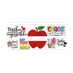 teacher life mug sublimation template