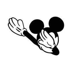 dabbing mickey mouse, rock and roll, funny, svg and png formats