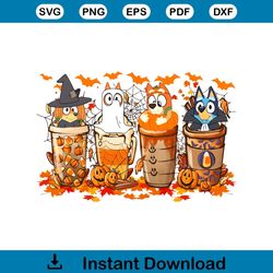 Bluey Coffee Latte Fall Season PNG Drinking Cup PNG File