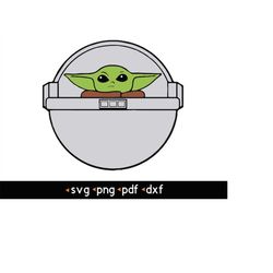 baby yoda- 2 svg, png, pdf, dxf