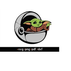 baby yoda- 3 svg, png, pdf, dxf