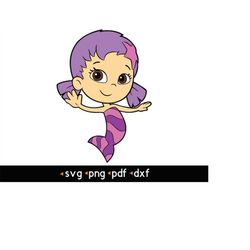 bubble guppies (oona)- 1 svg, png, pdf, dxf
