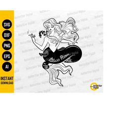 smoking mermaid svg | smoking marijuana joint svg | smoke cigarettes svg | cut cutting file silhouette clipart vector di