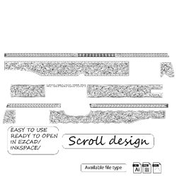 lvs laser design house || colt 1911 government scroll vector design top slide
