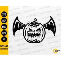 pumpkin bat svg | spooky halloween t-shirt decals decor | cricut cut files silhouette cameo printables clipart vector di