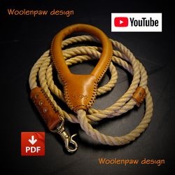 Dog leash OTH17 - Leather pattern by Woolenpaw