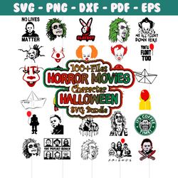 horror movies character halloween svg bundle digital file