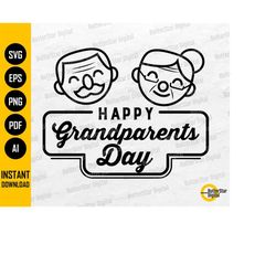 happy grandparents day svg | grandparents shirt | grandparents gift | cricut cutting file | clipart vector | digital dow