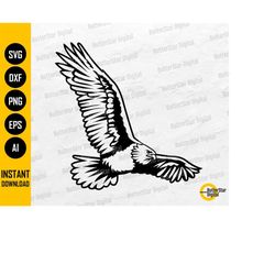 flying eagle svg | bird svg | forest svg | animal svg | beak wings soar feather sky fly | cutting file clipart vector di