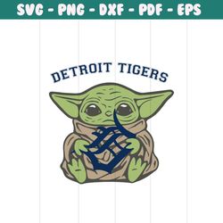detroit tigers baby yoda svg mlb team svg digital file