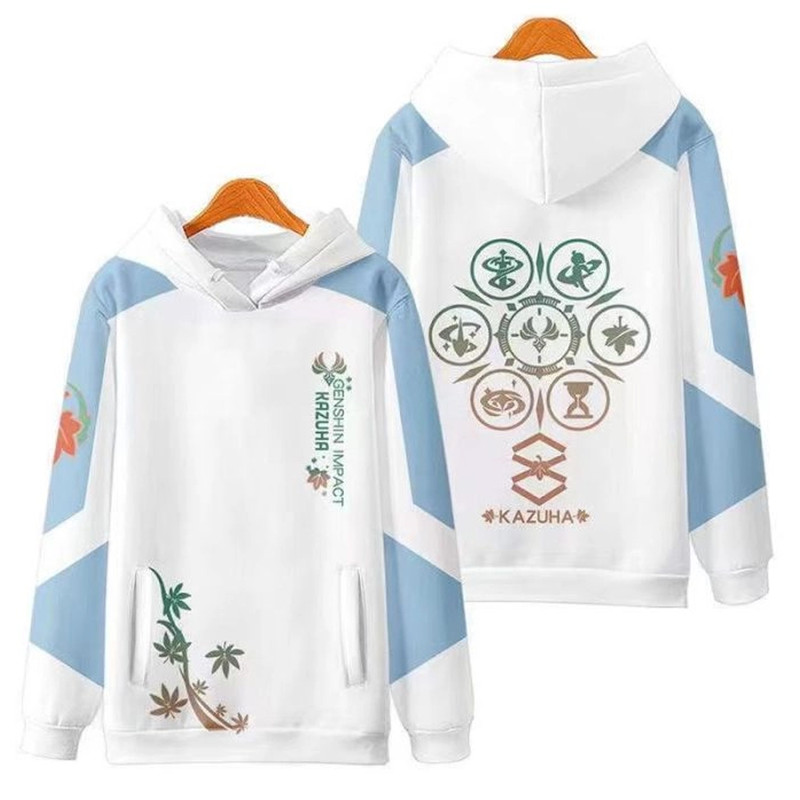 Kazuha Genshin Impact All Over Print 3D Hoodie Zip Hoodie, Kazuha Genshin Impact Hoodie 3D Zip Hoodie Fleece Hoodie