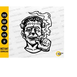 cannabis frankenstein svg | smoking marijuana joint | smoke weed blunt | cricut cut files silhouette | clipart vector di