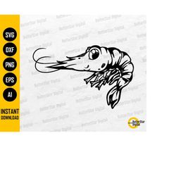 cute shrimp svg | crustacean svg | sea animal t-shirt design image drawing graphics | cricut cut files clipart vector di