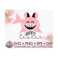 easter svg, shark svg, dxf, eps, easter shark , happy easter, egg hunter /clipart, cut file, cricut, silhouette, png