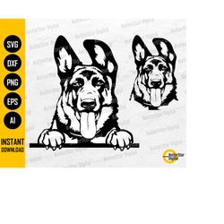 german shepherd svg | k-9 police dog | canine illustration drawing decal | cricut cut file | printable clipart digital v
