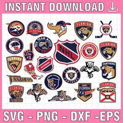 24 files florida panthers bundle svg, panthers svg, nhl svg, hockey cricut, cut file, clipart, cricut explorer