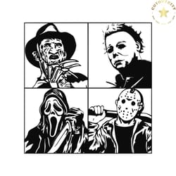 horror characters chucky jason vorhees svg digital cricut file