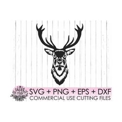 buck head deer hunting svg / svg file cutting template / deer svg / deer svg files / cricut, silhouette cut files, svg,