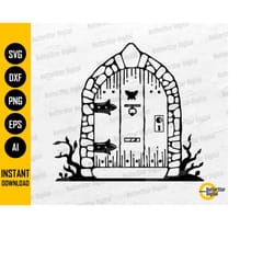 fairy door svg | mushroom house decal wall art vinyl decor decoration | cricut cutting file silhouette clipart vector di