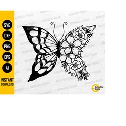 floral butterfly svg | flower wing svg | floral insect svg | bugs decals t-shirt | cricut cutting file clipart vector di