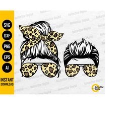 mom life kid life svg | momlife svg kidlife svg | leopard svg | messy hair bun mom svg | cutting files clipart vector di